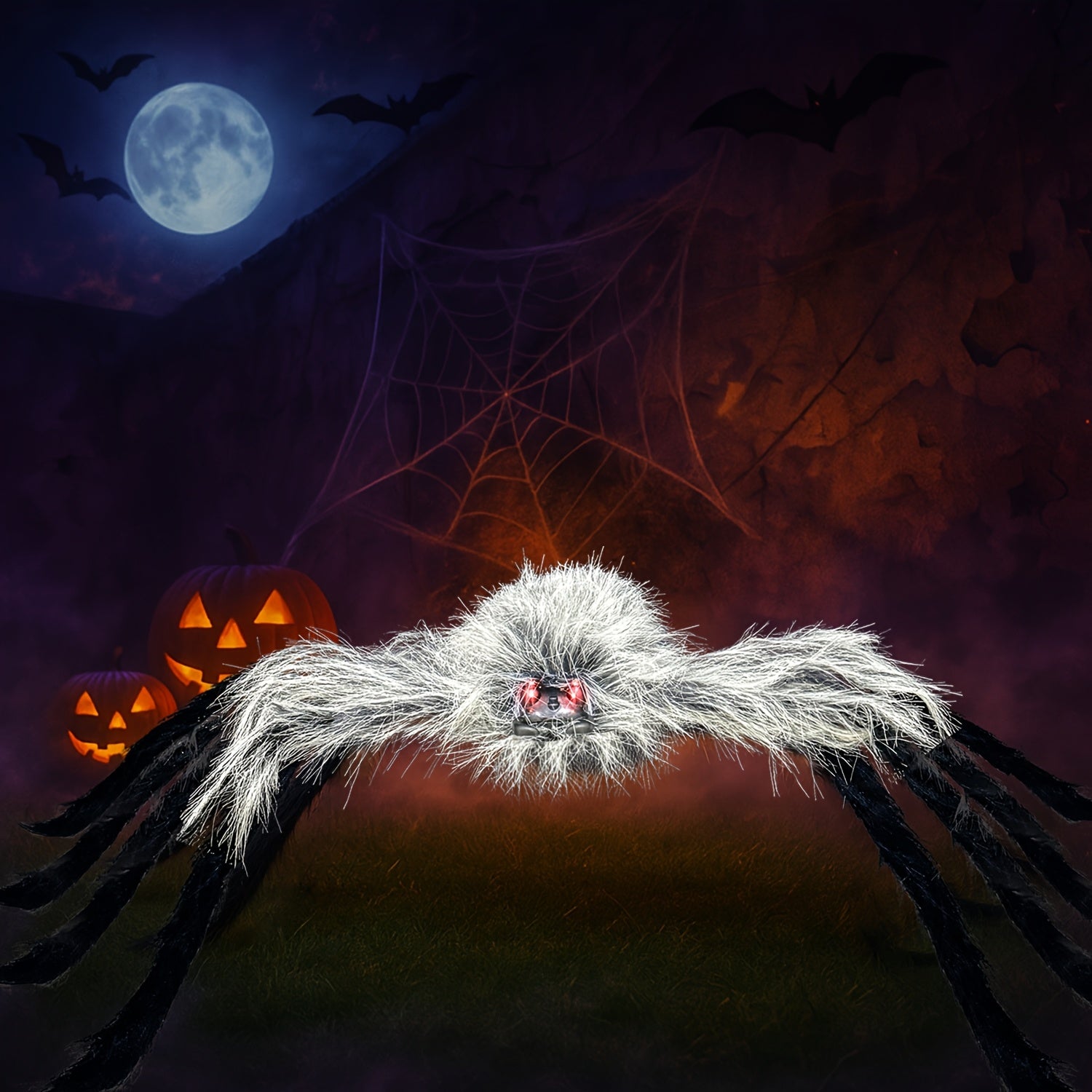 Halloween Jumping Spider with LED and Sound Halloween - Tophatter Daily Deals