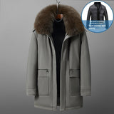 Warm Classic Men's Down Jacket - Mid Length Polyester 3D Changing Face Moving Picture Frame - Tophatter Daily Deals