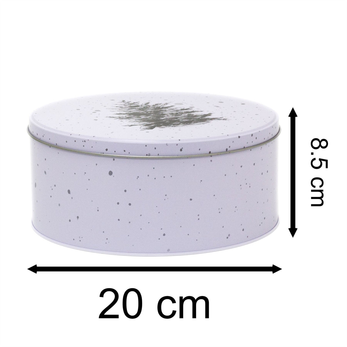 White Round Christmas Storage Tin | Festive Cookie Tin Fairy Cake Baking Tin Tin - Tophatter Daily Deals