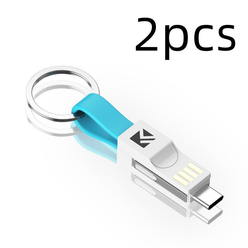 Applicable To Android Type-C Creative Mobile Phone Charging Cable Blue2pcs USB 0 - Tophatter Daily Deals