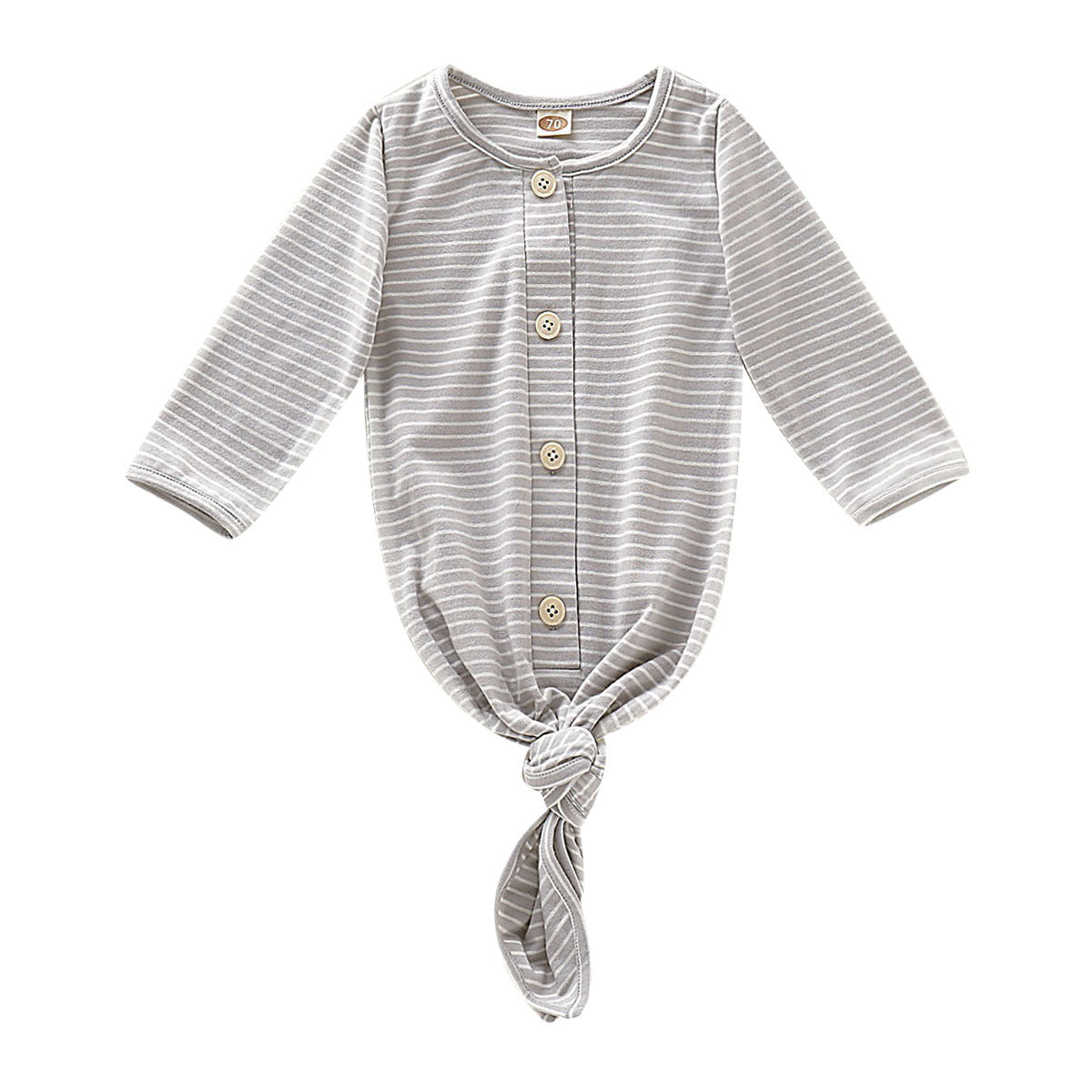 Baby's Solid Color Long Sleeve Sleeping Bag Grey 70cm 0 - Tophatter Daily Deals