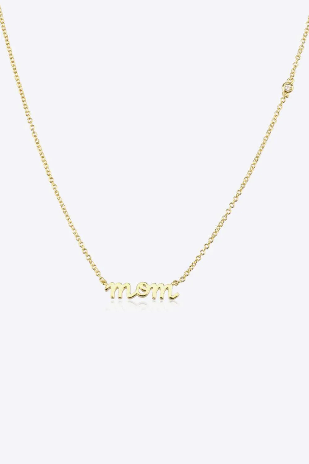 MOM 925 Sterling Silver Necklace Gold One Size Necklaces - Tophatter Daily Deals