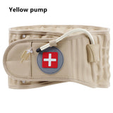 Back Decompression Belt Lumbar Support For Back Pain Relief Lumbar Disc Herniation Lumbar Traction Belt Lumbar Traction Device Khaki Yellow pump 0 - Tophatter Daily Deals