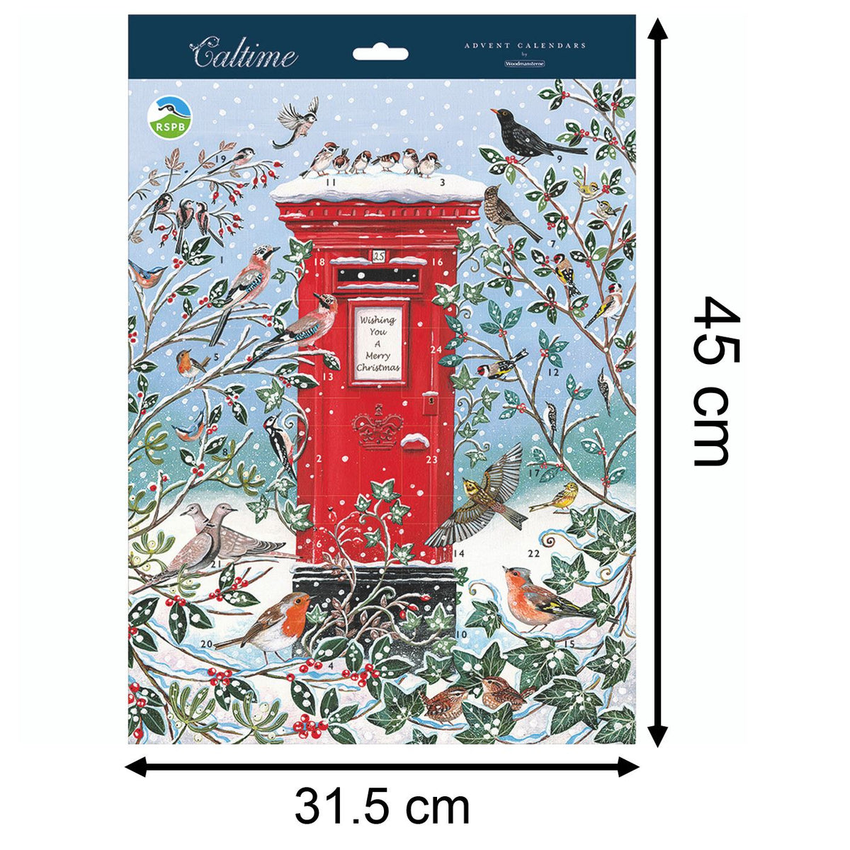RSPB Christmas Postbox Advent Calendar | Traditional Picture Advent Calendar Advent Calendar - Tophatter Daily Deals