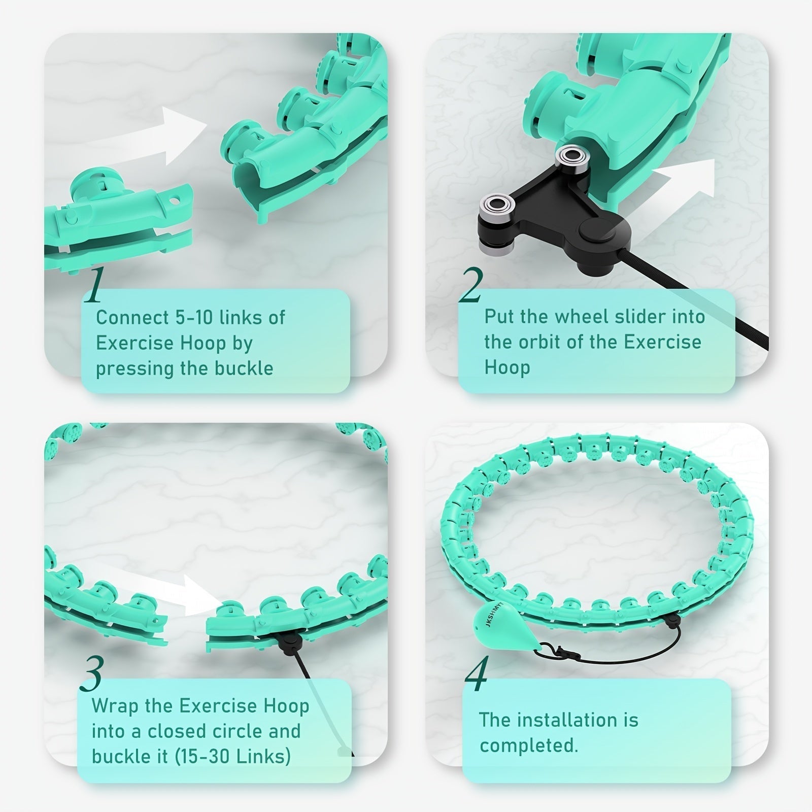 Weighted Fitness Hoop with Massage Points Fitness - Tophatter Daily Deals