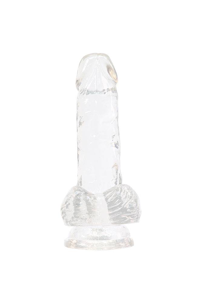 Crystal Addiction - Clear Realistic Dildo with Balls - 6 Inches Sex Toy - Tophatter Daily Deals