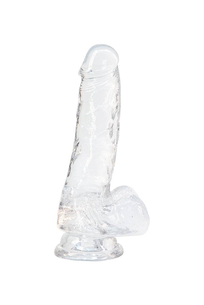 Crystal Addiction - Clear Realistic Dildo with Balls - 7 Inches Sex Toy - Tophatter Daily Deals