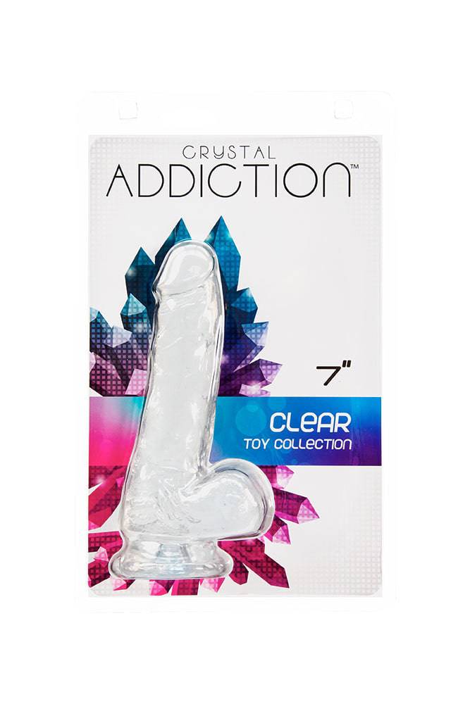 Crystal Addiction - Clear Realistic Dildo with Balls - 7 Inches Sex Toy - Tophatter Daily Deals