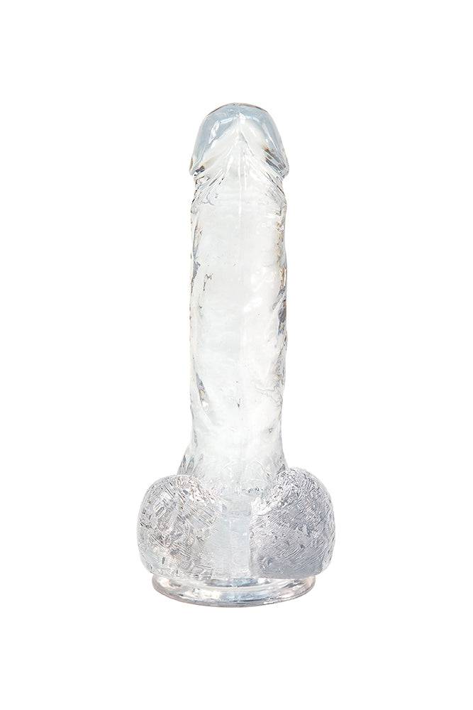 Crystal Addiction - Clear Realistic Dildo with Balls - 7 Inches Sex Toy - Tophatter Daily Deals