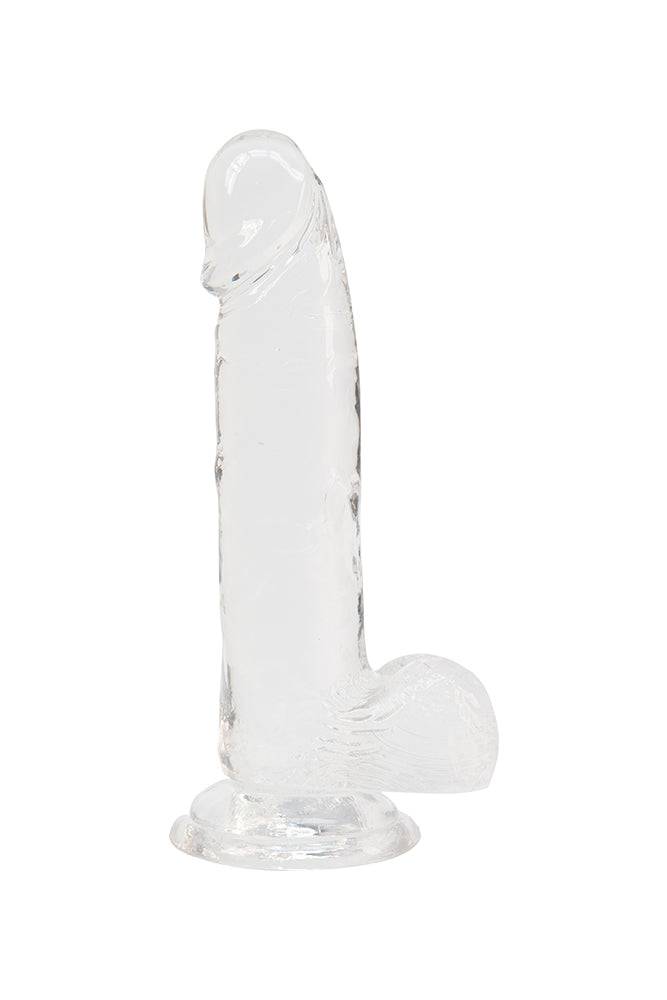 Crystal Addiction - Clear Realistic Dildo with Balls - 8 Inches Sex Toy - Tophatter Daily Deals