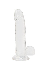 Crystal Addiction - Clear Realistic Dildo with Balls - 8 Inches Sex Toy - Tophatter Daily Deals