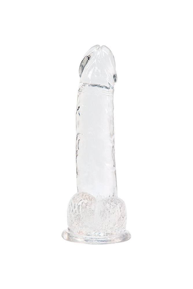 Crystal Addiction - Clear Realistic Dildo with Balls - 8 Inches Sex Toy - Tophatter Daily Deals