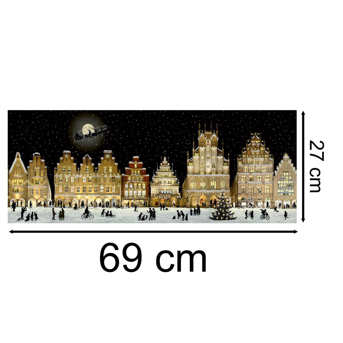 Christmas Advent Calendar Christmas Town At Night | Cityscape Silhouette Advent Calendar Picture Advent Calendar | Paper Advent Calendar Traditional Advent Calendar Advent Calendar - Tophatter Daily Deals