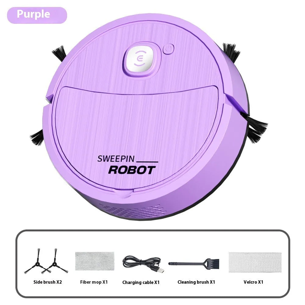 Home Cleaning Vacuum Cleaner Mini Sweeping Robot Violet - Tophatter Daily Deals