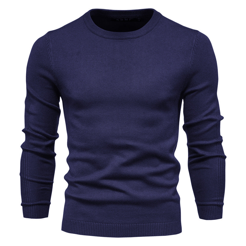 Soft Men's Turtleneck Sweater - Slim Fit Viscose Winter Navy blue round neck 3D Changing Face Moving Picture Frame - Tophatter Daily Deals