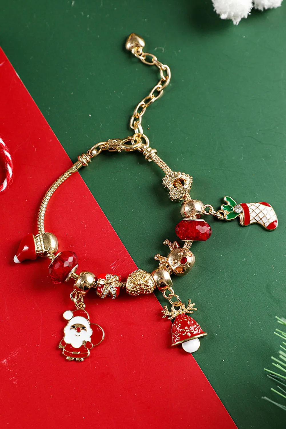 Racing Red Christmas Alloy Bracelet Bracelets - Tophatter Daily Deals