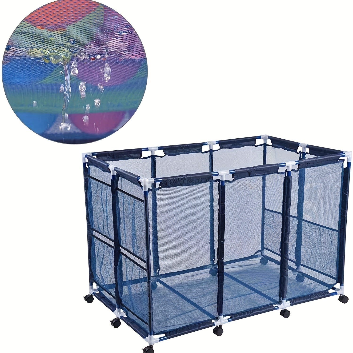 Mesh Pool Storage Organizer Cart with Wheels Pool & Spa Accessories - Tophatter Daily Deals