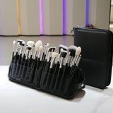 30 PCs Makeup Brush Set Soft Hair Eye Shadow Blush Face Powder Full Set 25 Pieces Folding Bag 0 - Tophatter Daily Deals