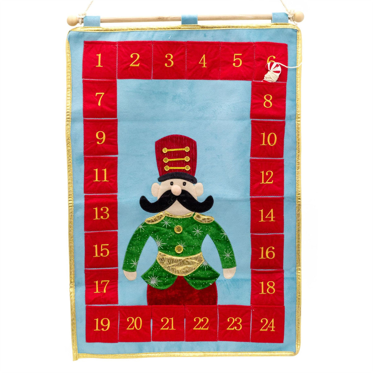 Christmas Soldier Advent Calendar | Reusable 24 Pocket Advent Calendar - 73cm Advent Calendar - Tophatter Daily Deals