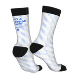 16in Thick Contrast Color Mild Skin-friendly Socks Three black One size 7 - Tophatter Daily Deals