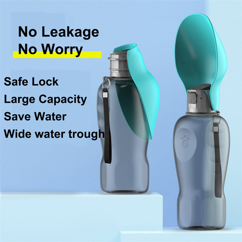 800ml Dogs Water Bottle Portable High Capacity Leakproof Pet Foldable Drinking Bowl Golden Retriever Outdoor Walking Supplies Pet Products 0 - Tophatter Daily Deals