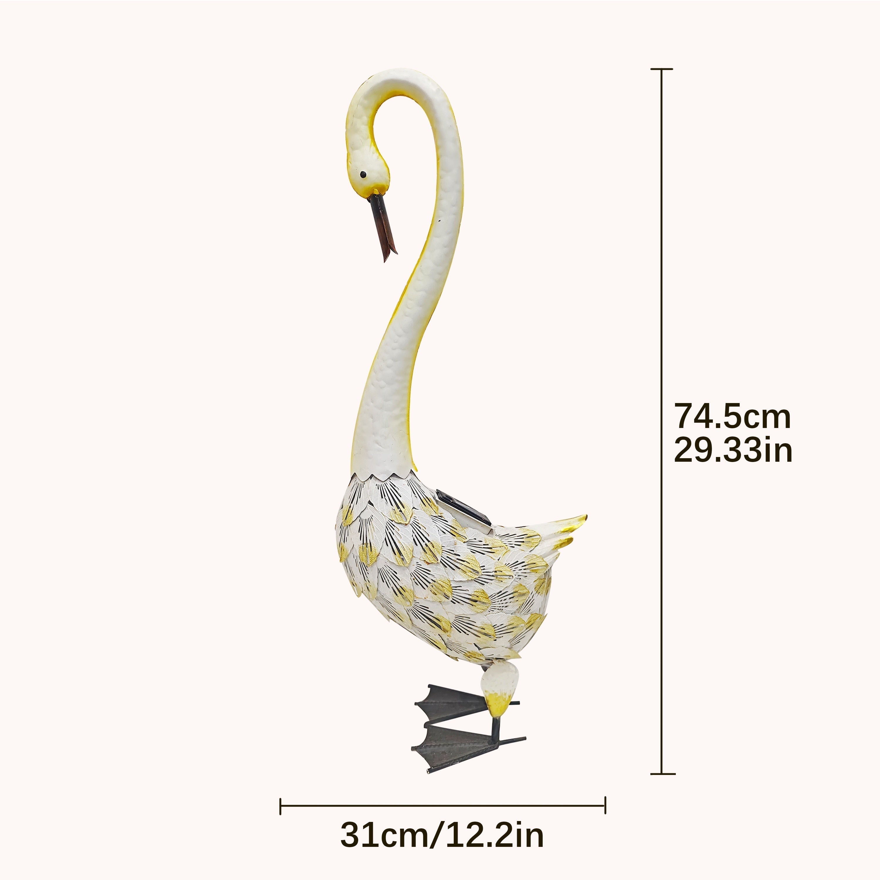 Solar Swan Garden Statue Outdoor Lawn Ornaments & Garden Sculptures - Tophatter Daily Deals