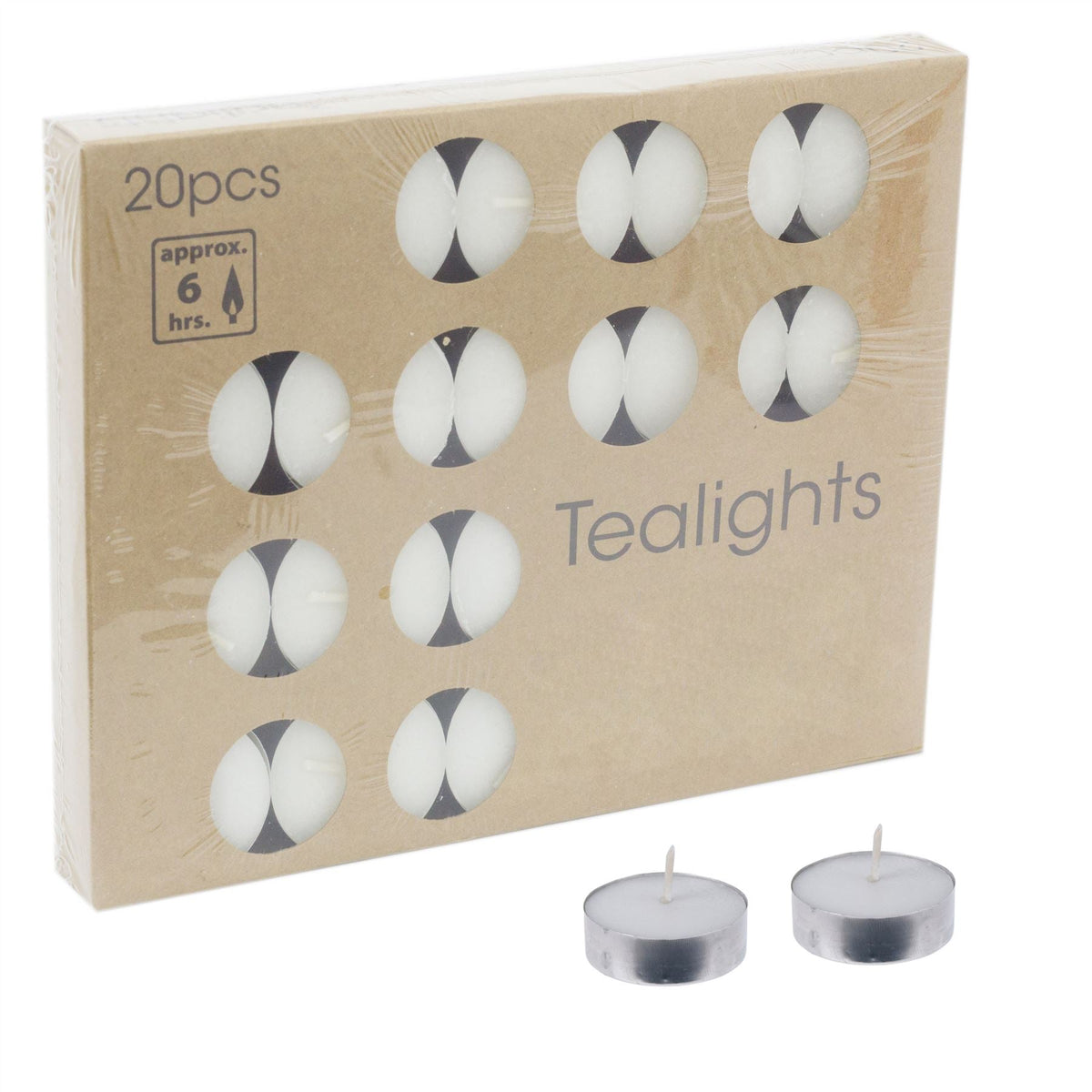 Pack Of 20 White Ivory Tealight Candles | Unscented Candle Tealights | Wedding Christmas Tealight Candles Candle - Tophatter Daily Deals
