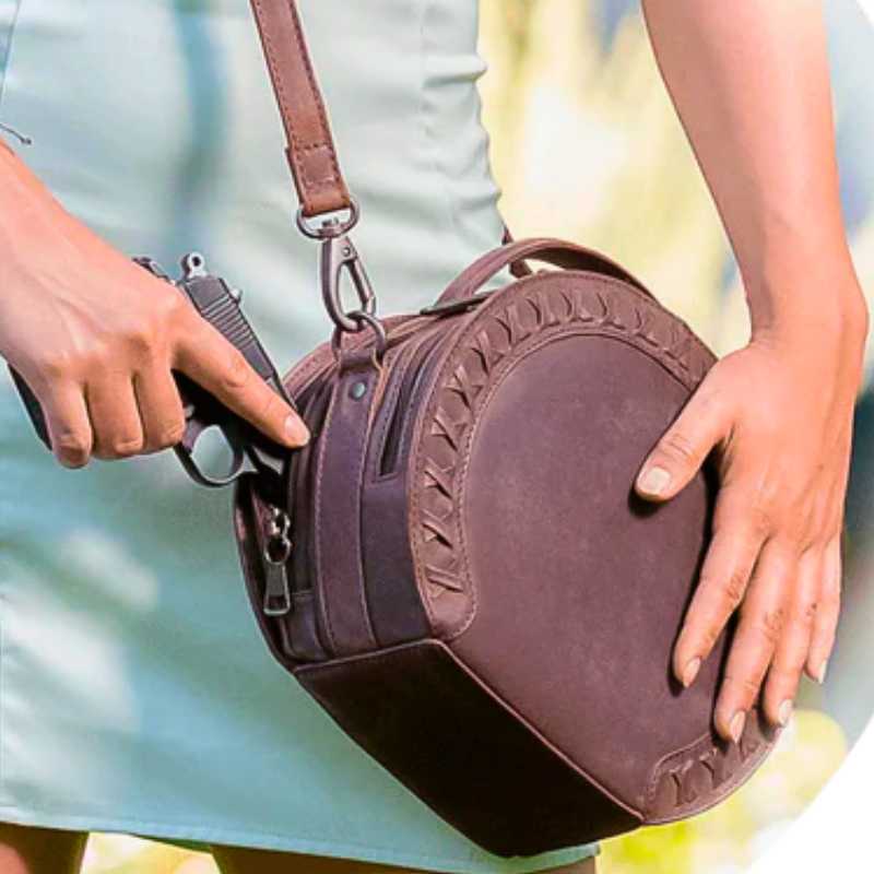 Oaklee Leather Concealed Carry Crossbody Purse Handgun Purses - Tophatter Daily Deals