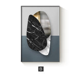 Abstract Geometric Canvas Painting Picture Home Decor Wall Poster B 0 - Tophatter Daily Deals
