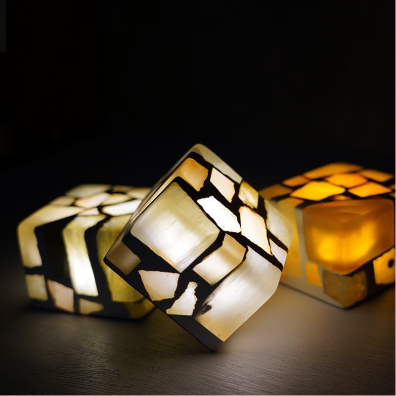 Terrazzo Cube Lamp 0 - Tophatter Daily Deals