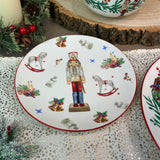 Christmas Nutcracker Side Plate | Traditional Festive Ceramic Snack Plate 19.5cm Plate - Tophatter Daily Deals