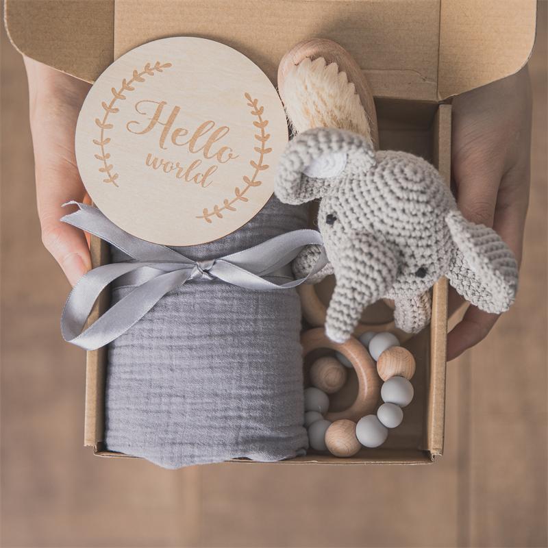 Baby Gift Box Set Bath Towel Toys 0 - Tophatter Daily Deals