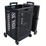 Foldable Storage Cart with Wheels Kitchen & Dining Trolleys - Tophatter Daily Deals