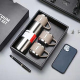 Business Gift Set Company Gift Event Stainless Steel Vacuum Flask Suit silver 500ML 0 - Tophatter Daily Deals