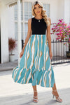 Striped Round Neck Sleeveless Midi Dress Casual Dresses - Tophatter Daily Deals