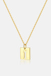 Cutout Rectangle Pendant Necklace Gold One Size Necklaces - Tophatter Daily Deals