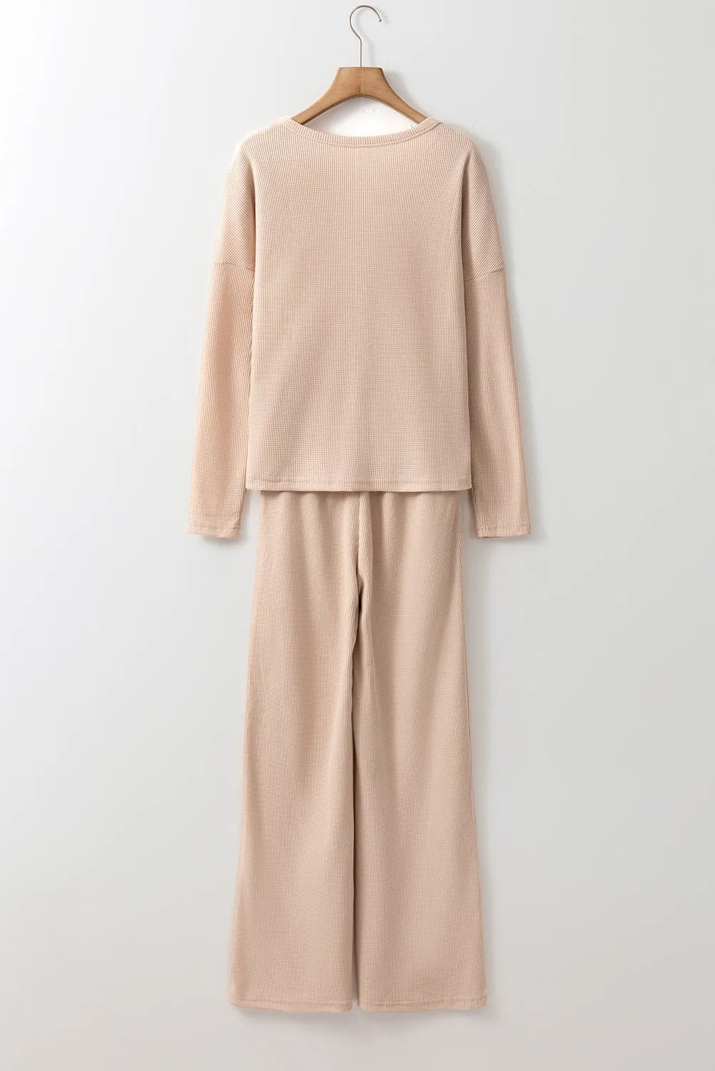 Parchment Textured Long Sleeve T Shirt and Pants Lounge Set Loungewear & Sleepwear/Loungewear - Tophatter Daily Deals