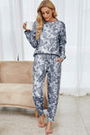 Tie-Dye Long Sleeve Top and Drawstring Joggers Lounge Set Loungewear Sets - Tophatter Daily Deals