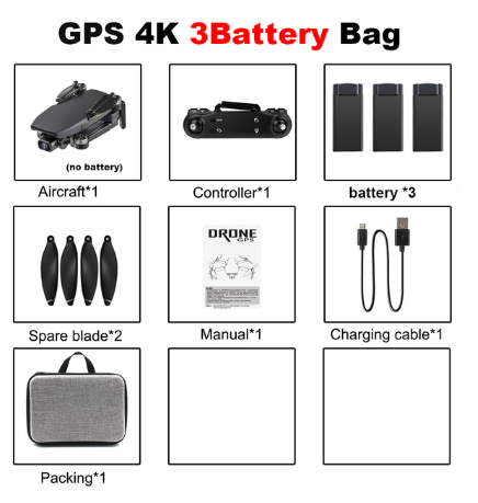 4K Aerial Camera New Product Remote Control Plane Black Three power 0 - Tophatter Daily Deals