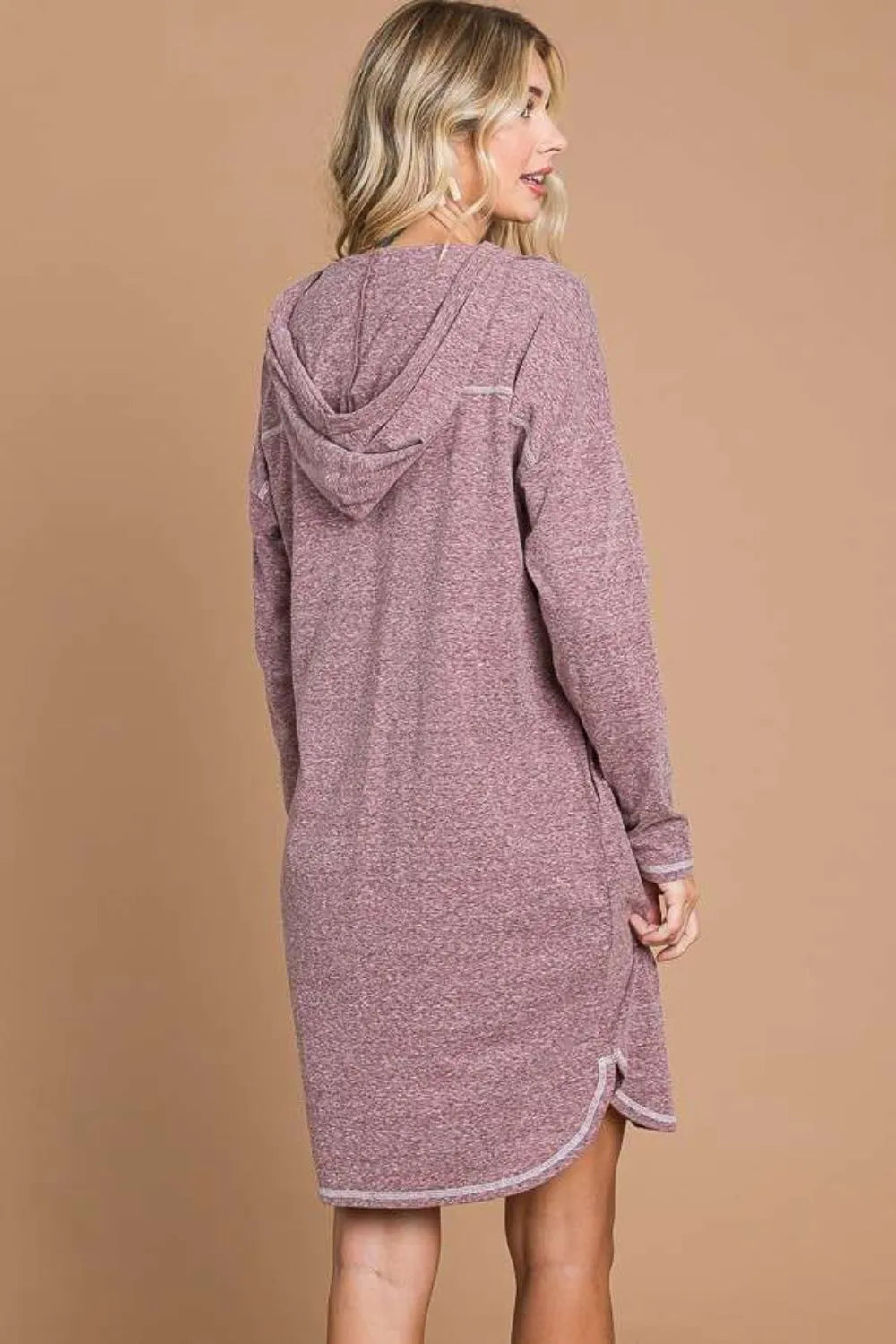 Culture Code Full Size Hooded Long Sleeve Sweater Dress Casual Dresses - Tophatter Daily Deals