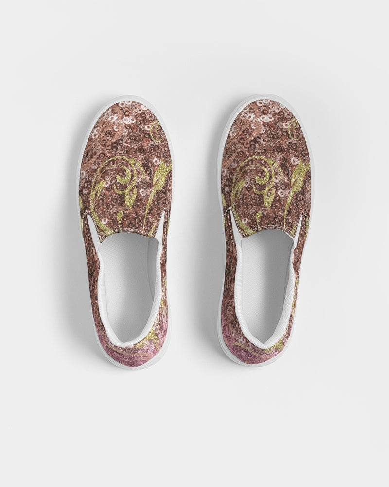 BEAUTIFUL PURPLE GITTER DESIGN CREATED BY FLIPSTYLEZ Women's Slip-On Canvas Shoe Women - Tophatter Daily Deals