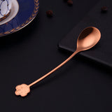 304 Stainless Steel Spoon Gold Plated Dessert Spoon Coffee Stir Spoon Stainless Steel Ice Bar Spoon Rose Gold 0 - Tophatter Daily Deals