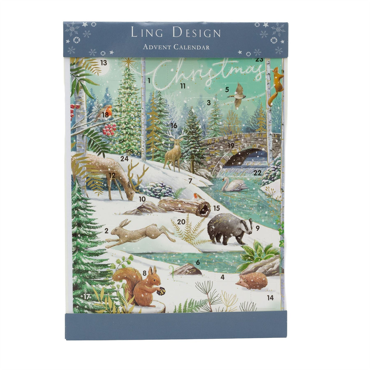 Festive Christmas Advent Calendar | Winter Flora & Fauna Advent Calendar Advent Calendar - Tophatter Daily Deals