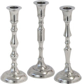 Silver Metal Dinner Table Pillar Candlestick Candle Holder Decoration - Design Varies Candlestick - Tophatter Daily Deals
