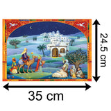 Traditional Christmas Advent Calendar | Wise Men Nativity Advent Calendar | Bethlehem Picture Advent Calendar Advent Calendar - Tophatter Daily Deals