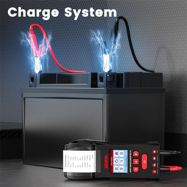 Automobile Battery Tester Battery Power Internal Resistance Life Detection Printing Model 0 - Tophatter Daily Deals