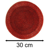 Red Beaded Glass Placemat | Round Red Kitchen Dining Table Place Mat - 30cm Placemat - Tophatter Daily Deals