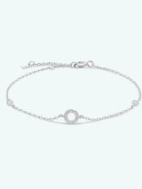 L To P Zircon 925 Sterling Silver Bracelet O-Silver One Size Bracelets - Tophatter Daily Deals