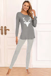 Graphic Round Neck Top and Striped Pants Set Charcoal Loungewear Sets Apparel & Accessories H#Y HOT DEALS HOME PAGE Lingerie Sleepwear Loungewear Loungewear Sets New Deals Sexy sexy lingerie Ship From Overseas Ship from USA Sleep Sleepwear Sleepwear & Loungewear USA USA STOCK - Tophatter Daily Deals And Savings