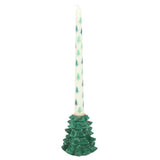 Green Fir Tree Candle Holder with Taper Candle | Festive Christmas Centrepiece Candle Holder - Tophatter Daily Deals